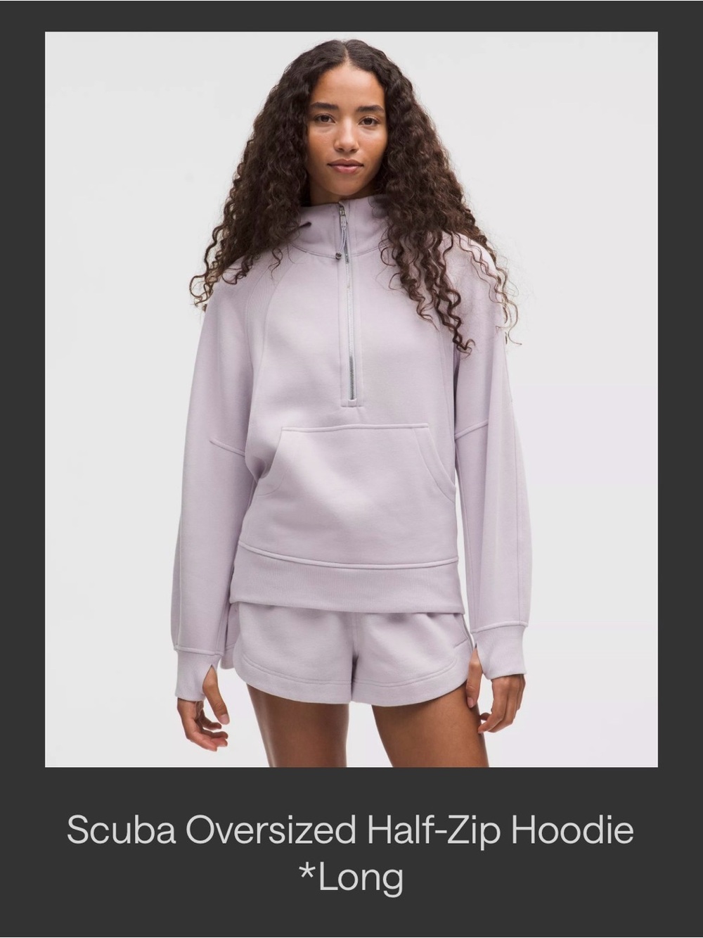 lululemon athletica Scuba Oversized Half-Zip Hoodie in Light Lavender